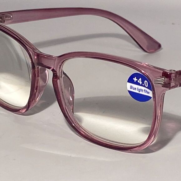 1137 Colette 4.0 Clear Raspberry Reading Glasses Soft Butterfly Readers NWT - Picture 8 of 9